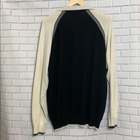 Bobby Chan Half Zip Silk Cotton Sweater Size XXL - Picture 3 of 3